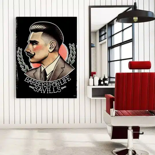 Barber Shop Tablou Barber for life vintage