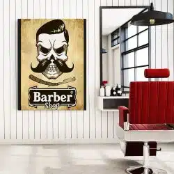 Barber Shop Tablou Craniu Vintage