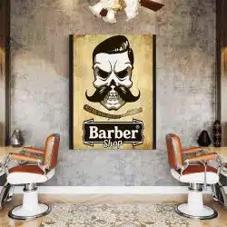 Barber Shop Tablou Craniu Vintage