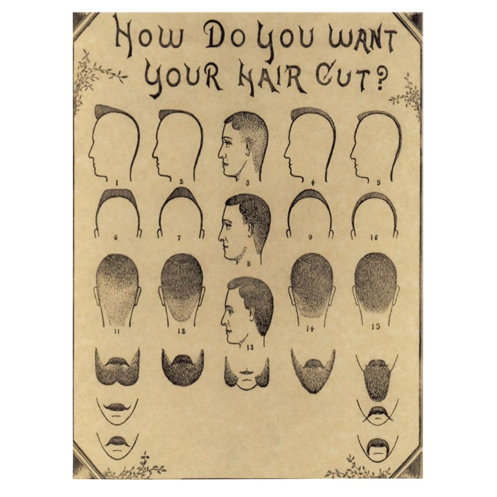 Barber Shop Tablou Haircut - Material produs:: Tablou canvas pe panza CU RAMA, Dimensiunea:: 60x90 cm