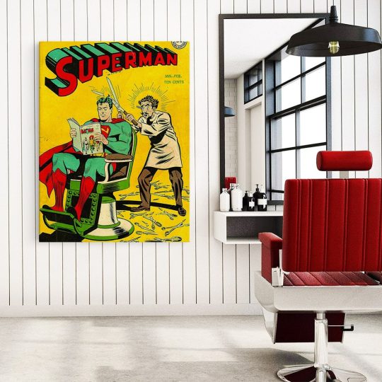 Barber Shop Tablou Superman Vintage