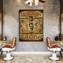 Barber Shop Tablou shaving vintage