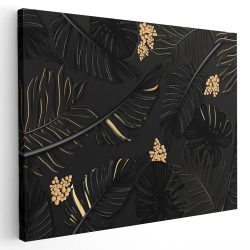 Frunze tropicale cu auriu tablou