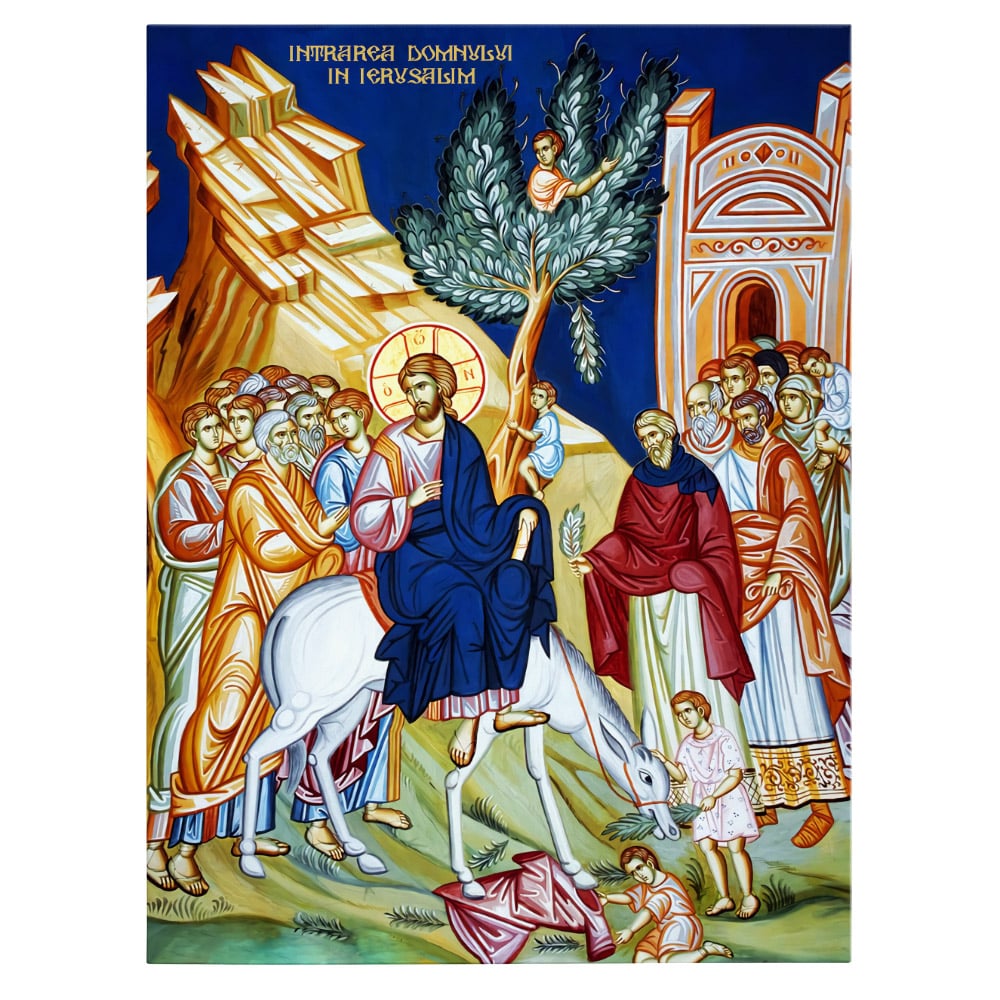 Icoana Intrarea Domnului in Ierusalim - Material produs:: Poster imprimat pe hartie foto, Dimensiunea:: 70x100 cm