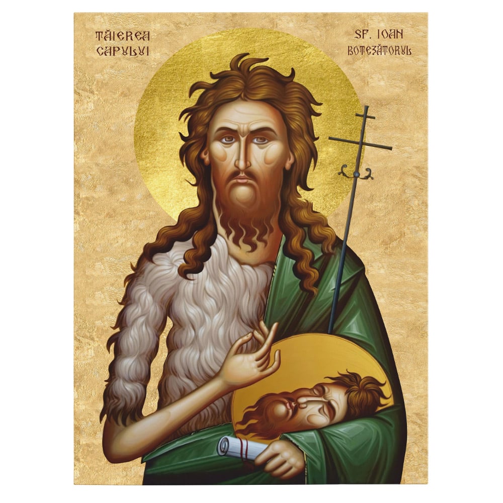 Icoana Taierea capului Sfantului Ioan Botezatorul - Material produs:: Poster imprimat pe hartie foto, Dimensiunea:: 70x100 cm
