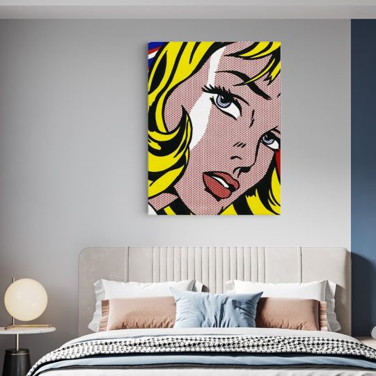 Sablon imagine 4x3 portret dormitor - Afis Poster portret pop art femeie blonda pentru living casa birou bucatarie livrare in 24 ore la cel mai bun pret.