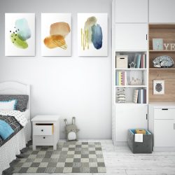 Set 3 tablouri Boho minimalism forme abstracte 2782 Dormitor