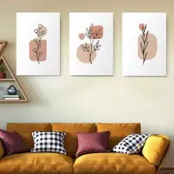 Set 3 tablouri Boho minimalism plante 2791 Living