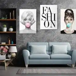 Set 3 tablouri Marilyn Monroe Audrey Hepburn 3001 Living