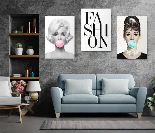 Set 3 tablouri Marilyn Monroe Audrey Hepburn 3001 Living