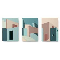 Set 3 tablouri arhitectura minimalista 2812
