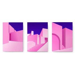 Set 3 tablouri arhitectura moderna minimalista 2818