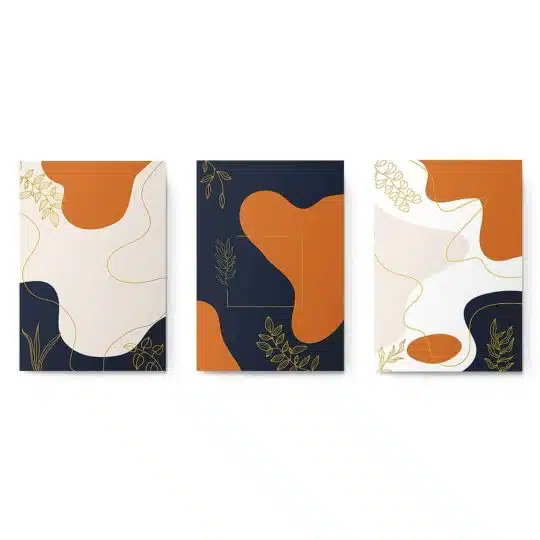 Set 3 tablouri forme abstracte multicanvas 2985