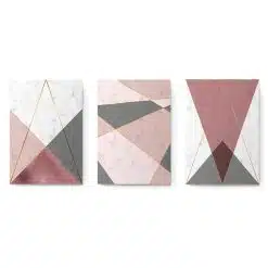 Set 3 tablouri forme geometrice abstracte 2956