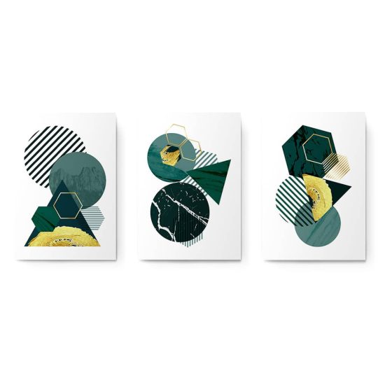 Set 3 tablouri forme geometrice abstracte 2960