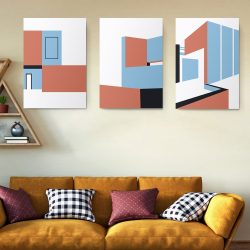Set 3 tablouri minimalism arhitectura moderna 2809 Living