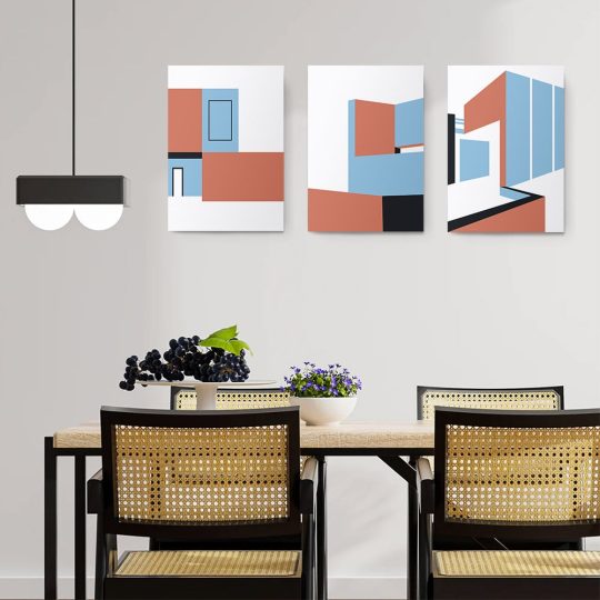 Set 3 tablouri minimalism arhitectura moderna 2809 bucatarie
