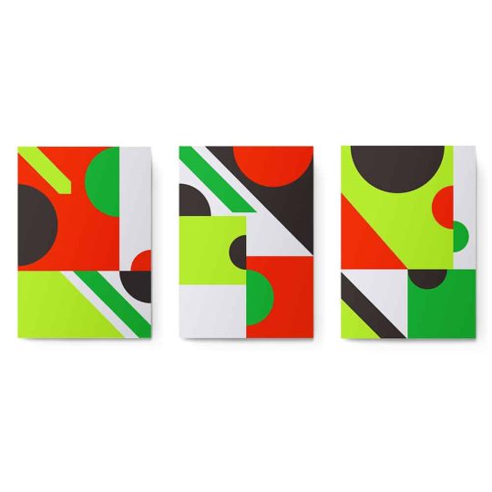 Set 3 tablouri minimaliste forme geometrice 2945