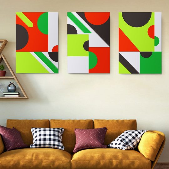 Set 3 tablouri minimaliste forme geometrice 2945 Living