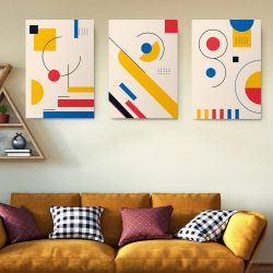 Set 3 tablouri minimaliste forme geometrice abstracte 2931 Living