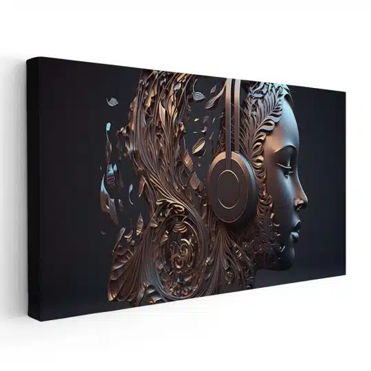 Tablou 3D fantezie femeie cu casti ornament floral maro 1738 - Afis Poster Tablou 3D fantezie femeie cu casti ornament floral maro pentru living casa birou bucatarie livrare in 24 ore la cel mai bun pret.