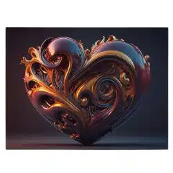 Tablou 3D inima cu ornament forme abstracte rosu inchis 1679 front - Afis Poster Tablou 3D inima cu ornament forme abstracte pentru living casa birou bucatarie livrare in 24 ore la cel mai bun pret.