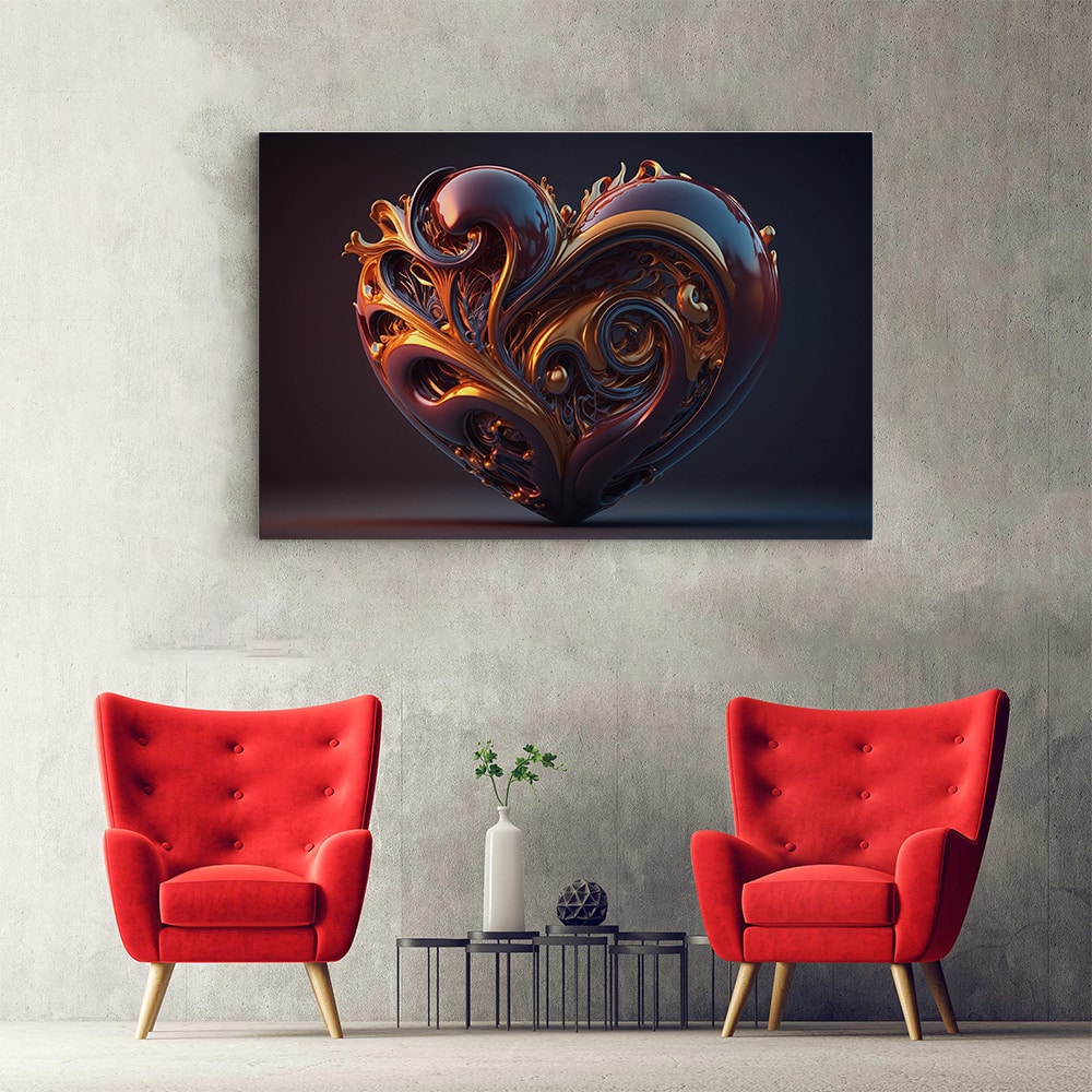 Tablou 3D inima cu ornament forme abstracte rosu inchis 1679 hol - Afis Poster Tablou 3D inima cu ornament forme abstracte pentru living casa birou bucatarie livrare in 24 ore la cel mai bun pret.