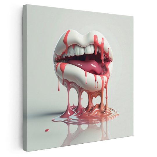 Tablou 3D render gura topindu se roz alb 1630 - Afis Poster Tablou 3D buze gura pentru living casa birou bucatarie livrare in 24 ore la cel mai bun pret.