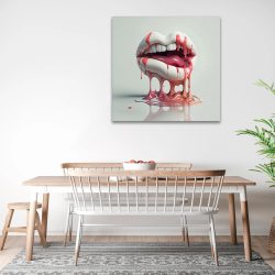 Tablou 3D render gura topindu se roz alb 1630 bucatarie - Afis Poster Tablou 3D buze gura pentru living casa birou bucatarie livrare in 24 ore la cel mai bun pret.