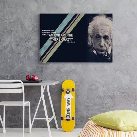 Tablou Albert Einstein mesaj motivational