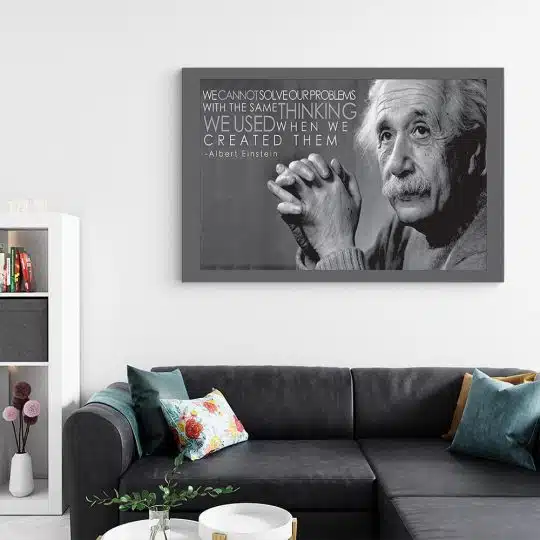 Tablou Albert Einstein mesaj motivational