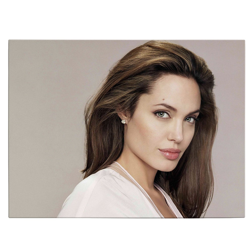 Tablou Angelina Jolie actrita 2094 - Material produs:: Tablou canvas pe panza CU RAMA, Dimensiunea:: 40x60 cm