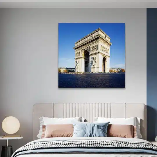 Tablou Arcul de Triumf Paris Franta albastru 1524 camera 1 - Afis Poster Tablouri cu Arcul de Triumf Paris pentru living casa birou bucatarie livrare in 24 ore la cel mai bun pret.