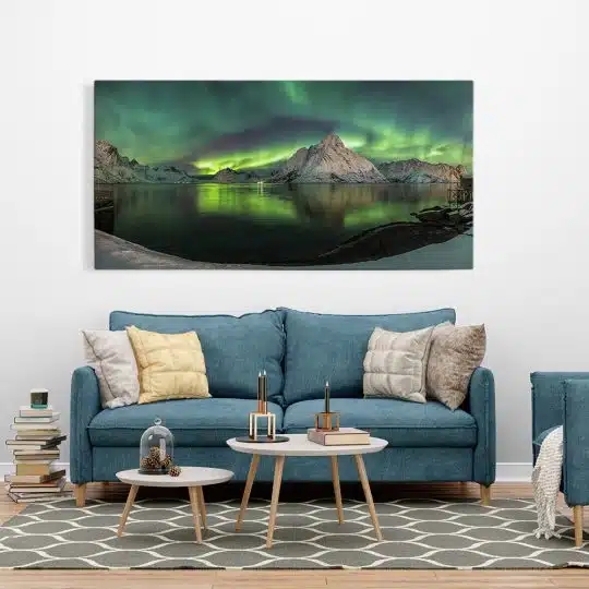 Tablou Aurora Boreala Luminile Nordului în Norvegia 4501 camera hotel