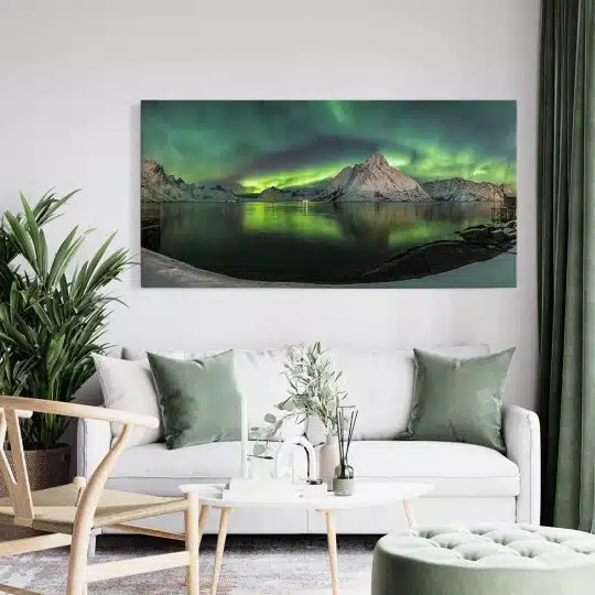 Tablou Aurora Boreala Luminile Nordului în Norvegia 4501 living modern