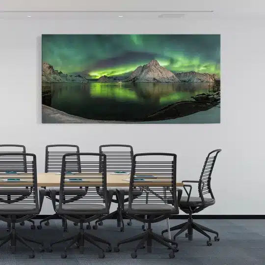 Tablou Aurora Boreala Luminile Nordului în Norvegia 4501 sala de conferinte