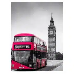 Tablou Big Ben, autobuz rosu, Londra 4276 front