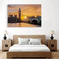 Tablou Big Ben si podul Westminster Londra 4392 dormitor 3