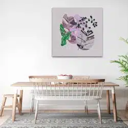 Tablou Boho minimalism pasare si plante Monstera roz verde 1260 bucatarie - Afis Poster Boho pasare si frunze Monstera roz verde pentru living casa birou bucatarie livrare in 24 ore la cel mai bun pret.