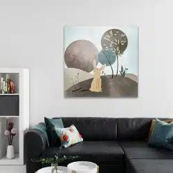 Tablou Boho minimalism peisaj iepure si copaci maro crem 1269 camera 2 - Afis Poster Boho minimalism peisaj iepure si copaci maro crem pentru living casa birou bucatarie livrare in 24 ore la cel mai bun pret.