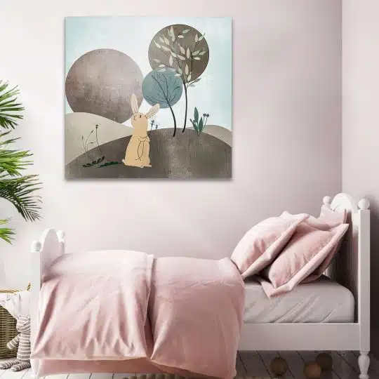 Tablou Boho minimalism peisaj iepure si copaci maro crem 1269 dormitor copii - Afis Poster Boho minimalism peisaj iepure si copaci maro crem pentru living casa birou bucatarie livrare in 24 ore la cel mai bun pret.