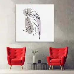 Tablou Boho minimalism silueta mama cu copil maro 1258 hol - Afis Poster Boho minimalism silueta mama cu copil maro pentru living casa birou bucatarie livrare in 24 ore la cel mai bun pret.