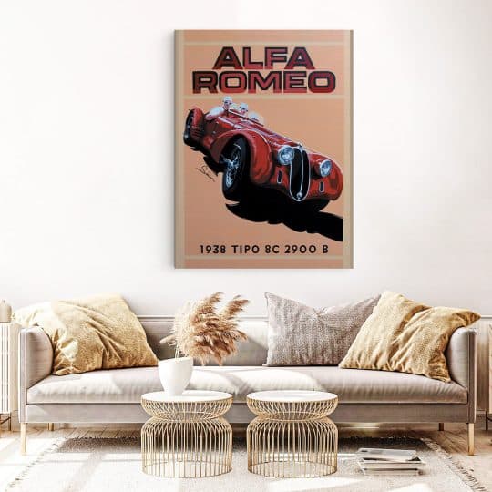 Tablou Campionat de Raliuri Alfa Romeo 1938 vintage 3203 living 1