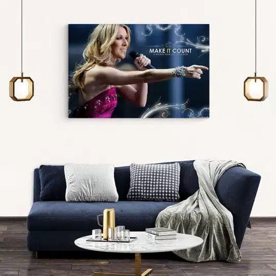 Tablou Celine Dion cantareata 2260 living modern 2 - Afis Poster Tablou Celine Dion cantareata pentru living casa birou bucatarie livrare in 24 ore la cel mai bun pret.