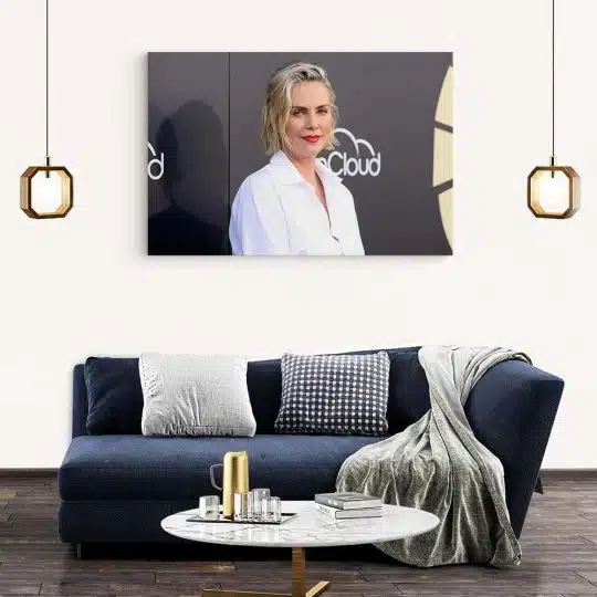 Tablou Charlize Theron actrita 1953 living modern 2 - Afis Poster Tablou Charlize Theron actrita pentru living casa birou bucatarie livrare in 24 ore la cel mai bun pret.