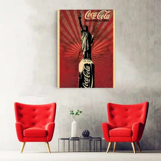 Tablou Coca Cola Statuia Libertatii vintage 4016 hol