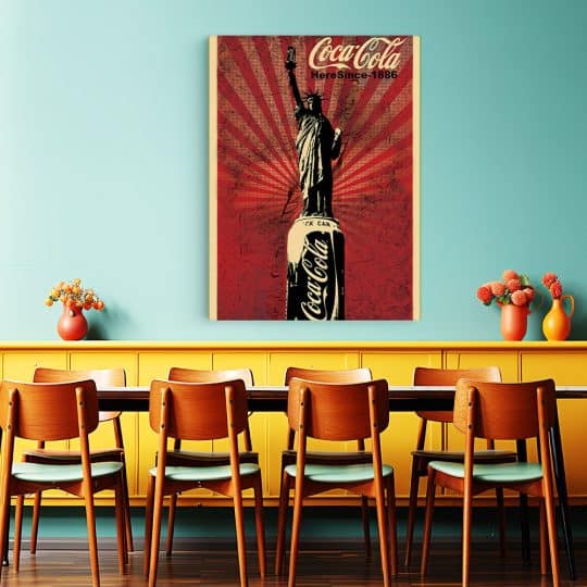 Tablou Coca Cola Statuia Libertatii vintage 4016 restaurant