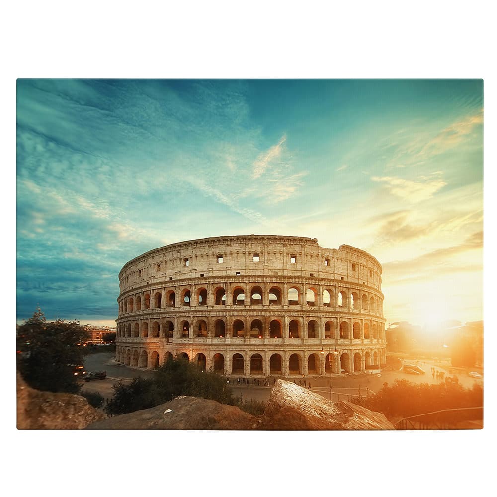 Tablou Colosseumul Roma Italia la apus - Material produs:: Poster pe hartie FARA RAMA, Dimensiunea:: 80x120 cm