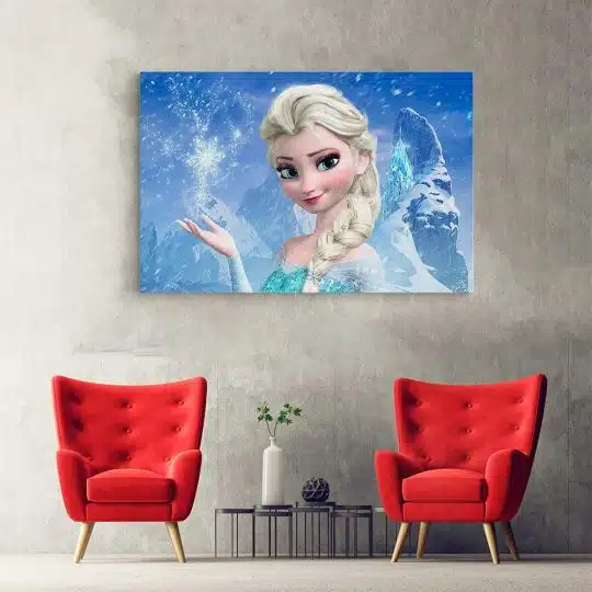 Tablou Elsa film animatie Frozen 7 albastru 2155 hol - Afis Poster Tablou Angelina Jolie actrita pentru living casa birou bucatarie livrare in 24 ore la cel mai bun pret.