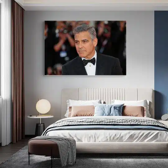 Tablou George Clooney actor negru crem 1884 dormitor - Afis Poster Tablou George Clooney actor negru crem pentru living casa birou bucatarie livrare in 24 ore la cel mai bun pret.